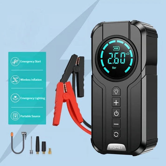 5 in 1 Jump Starter With Air Pump & Power Bank